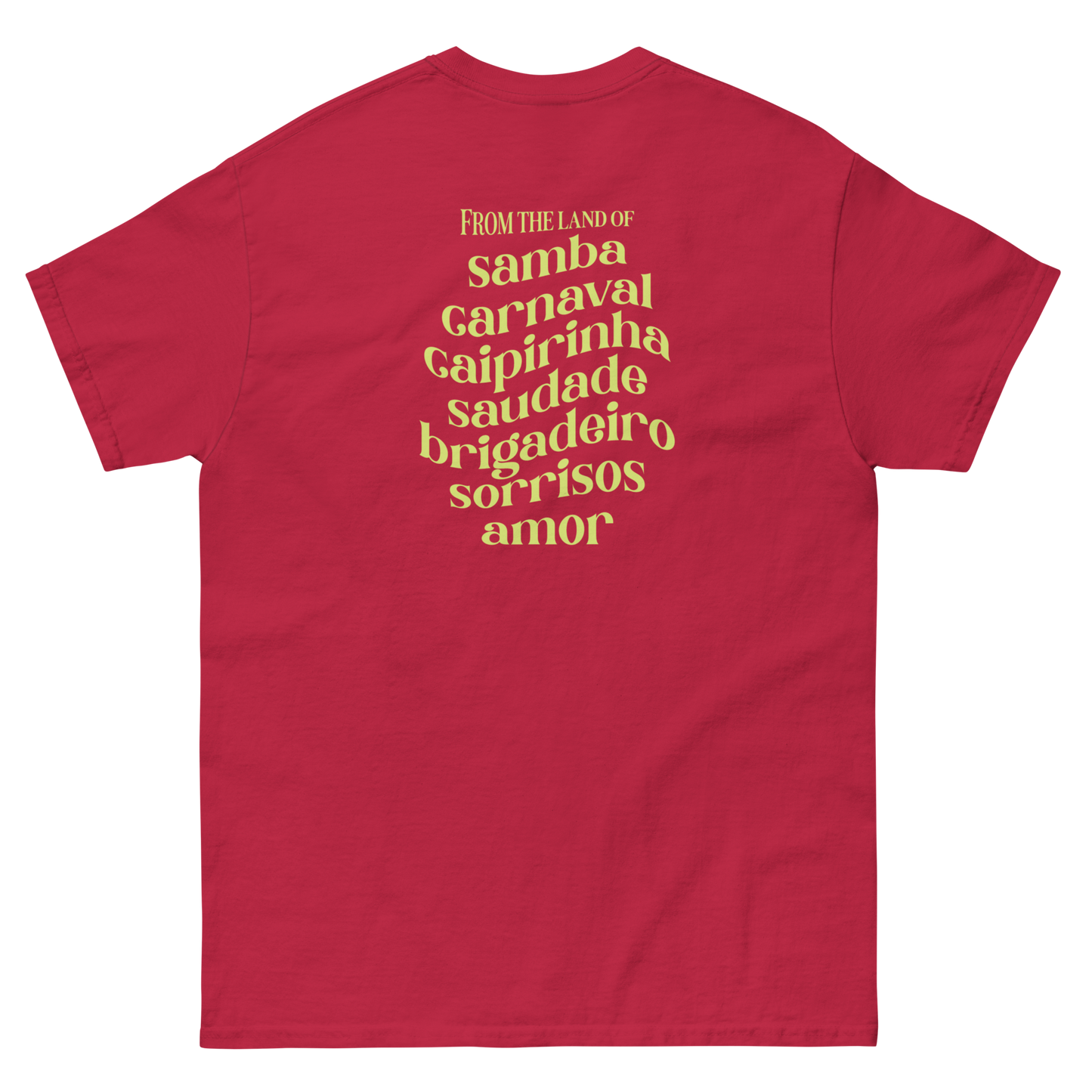 Camiseta "From the Land of Samba" - Bordado Amarelo