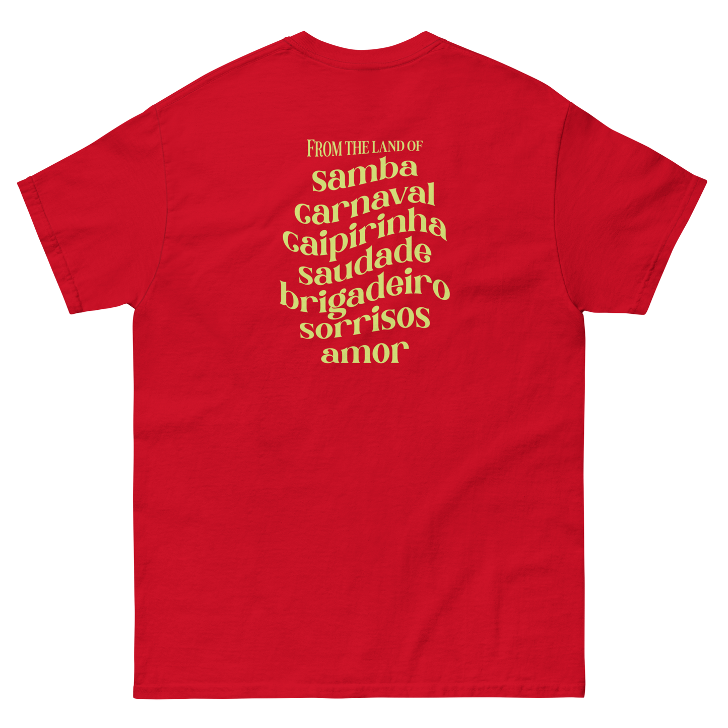 Camiseta "From the Land of Samba" - Bordado Amarelo